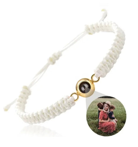 Geflochtenes Stoffarmband mit individuellem Foto