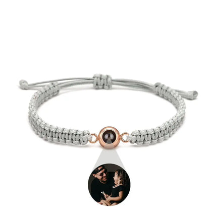 Geflochtenes Stoffarmband mit individuellem Foto