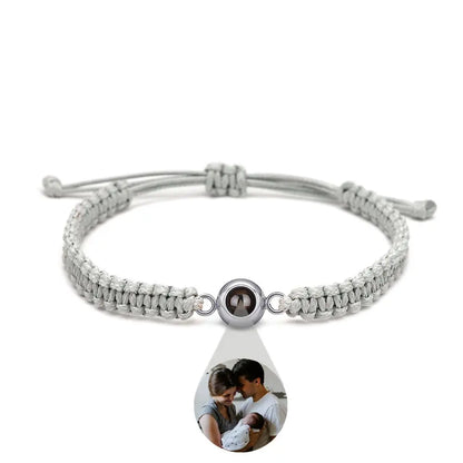 Geflochtenes Stoffarmband mit individuellem Foto