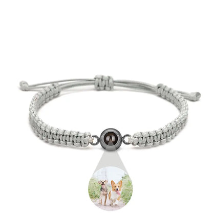 Geflochtenes Stoffarmband mit individuellem Foto