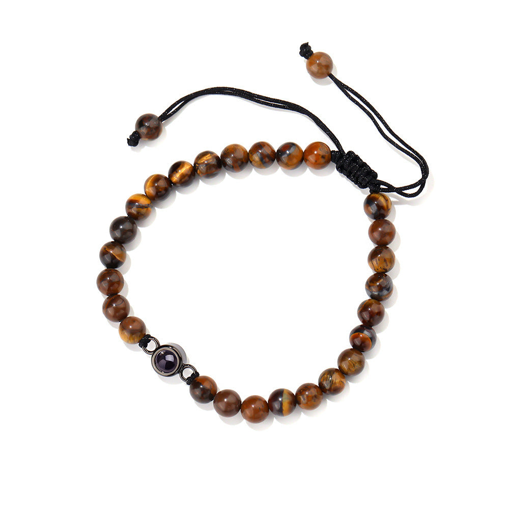 Neues Fotoarmband mit Anhänger aus synthetischen runden Perlen