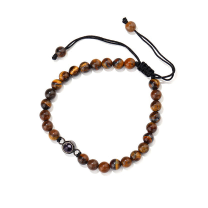 Neues Fotoarmband mit Anhänger aus synthetischen runden Perlen