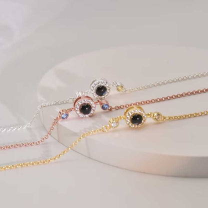 Virales rundes Geburtsstein - Fotoarmband