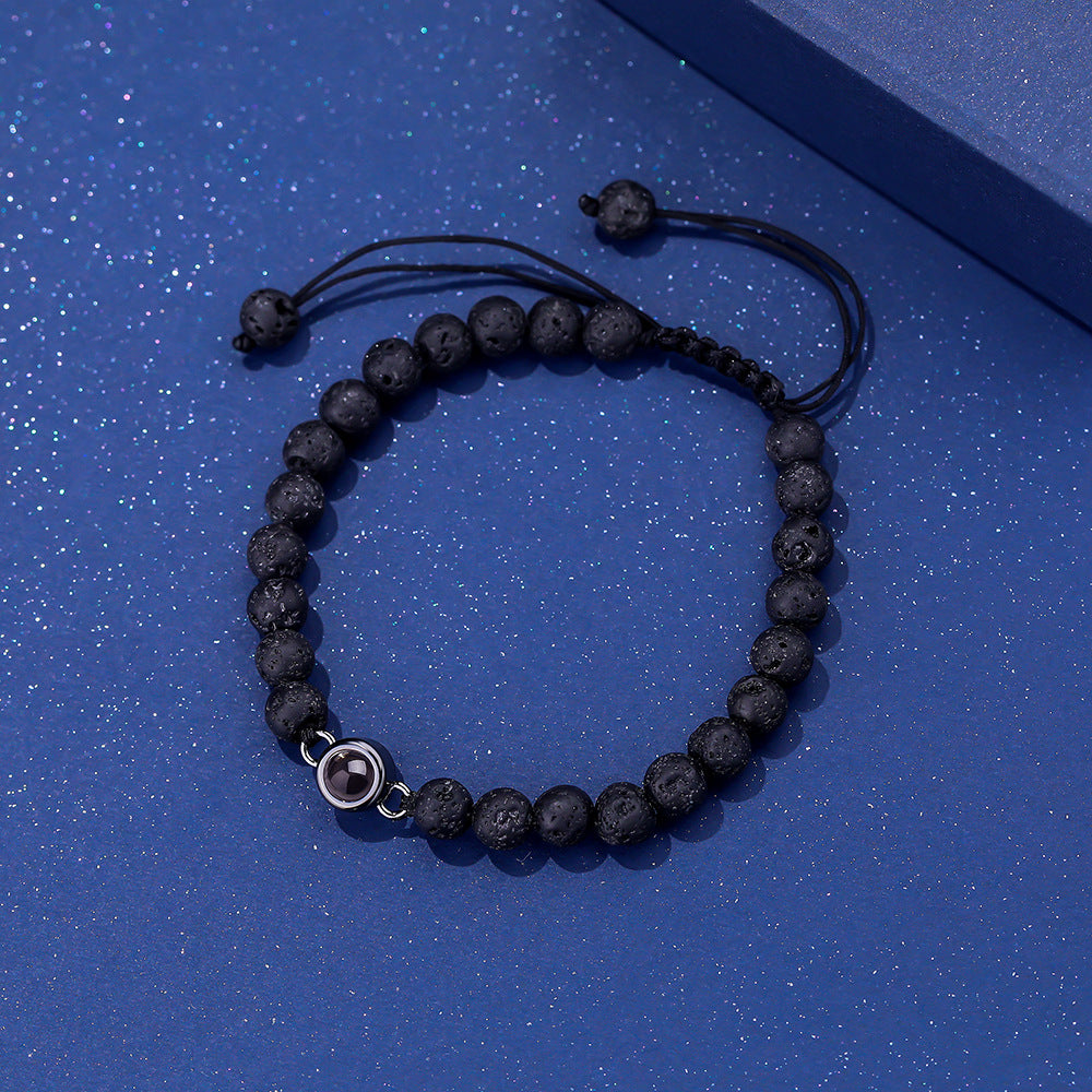 Neues Fotoarmband mit Anhänger aus synthetischen runden Perlen