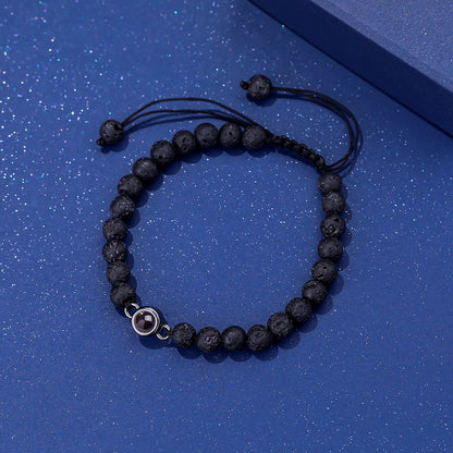 Neues Fotoarmband mit Anhänger aus synthetischen runden Perlen