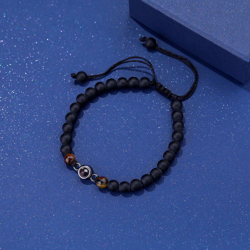 Neues Fotoarmband mit Anhänger aus synthetischen runden Perlen