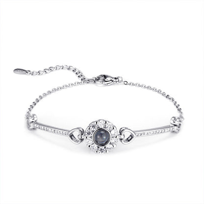 Diamond Heart – Personalisiertes Foto projektion armband