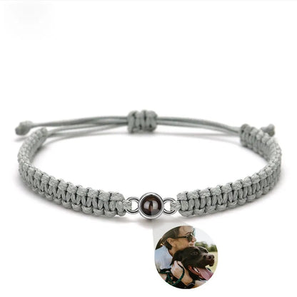 Geflochtenes Stoffarmband mit individuellem Foto