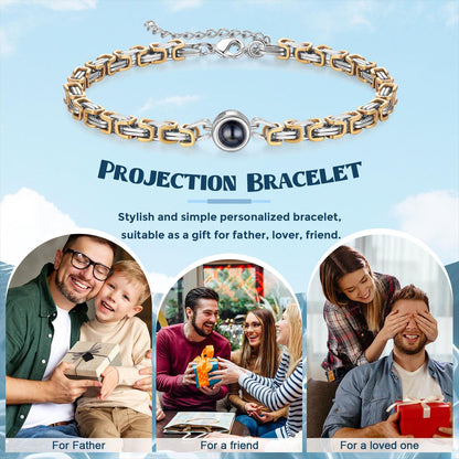 Fotoarmband aus Titan-Edelstahl – Geschenk für Paare